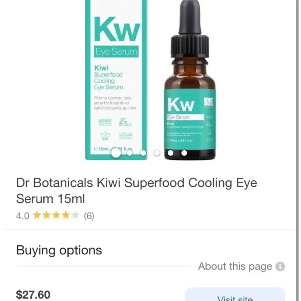 NWT Dr Botanicals Kiwi Eye Serum- 15mL